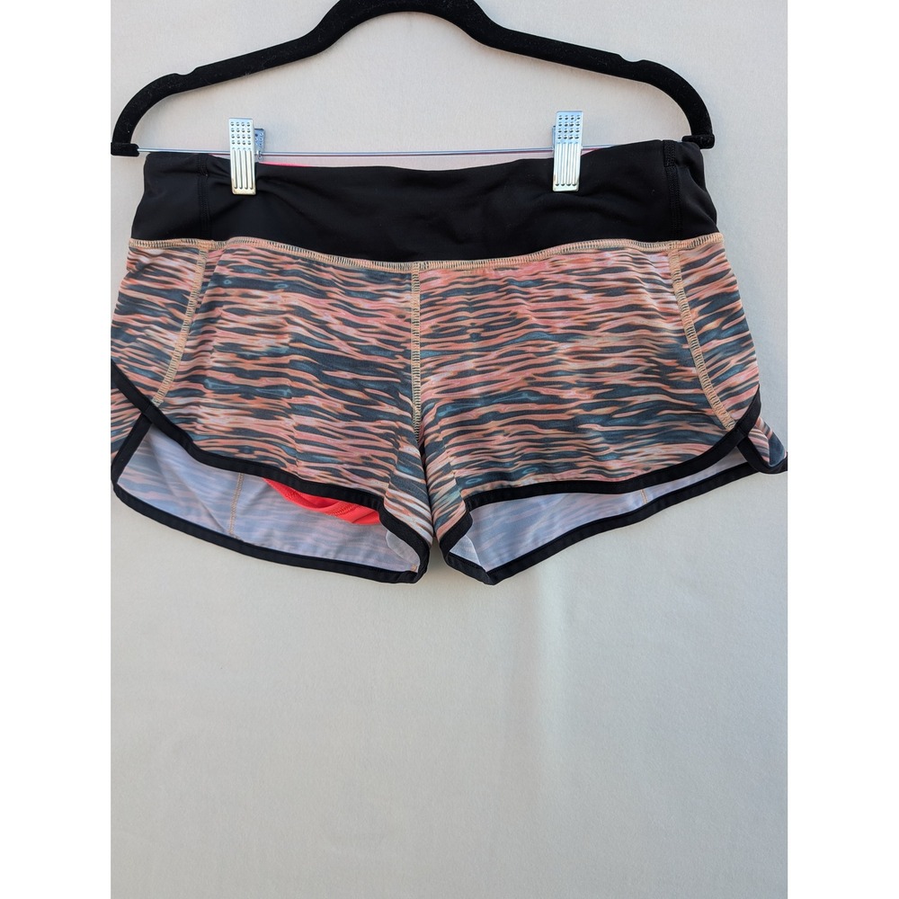 Lululemon Speed Up Shorts Multi Color Brushstroke Print Running Athletic Size 8